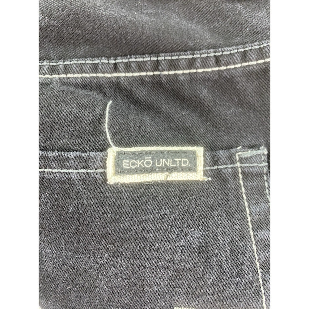 Ecko Jeans Men 38x32 Black Cotton Denim Streetwear Grunge Skater Baggy Fit Y2k - Picture 14 of 16